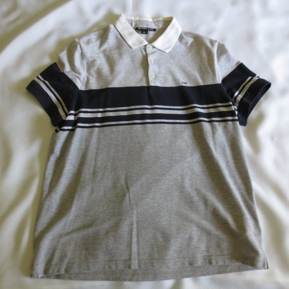 Michael Kors Other - Michael Kors Grey and Blue Button Polo Size Large